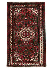  Persialainen Hosseinabad Matot Matto 78X130 Musta/Tummanpunainen (Villa, Persia/Iran)