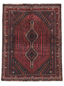  Persialainen Shiraz Matot Matto 145X184 Musta/Tummanpunainen (Villa, Persia/Iran)