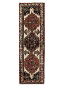  Itämainen Ardebil Matot Matto 68X211 Käytävämatto Musta/Tummanpunainen (Villa, Persia/Iran)