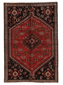  Itämainen Shiraz Matot Matto 159X229 Musta/Tummanpunainen (Villa, Persia/Iran)