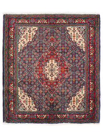  Persialainen Sarough Matot Matto 67X75 Musta/Tummanpunainen (Villa, Persia/Iran)