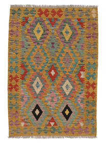  Itämainen Kelim Afghan Old Style Matot Matto 107X153 Ruskea/Tummanpunainen (Villa, Afganistan)