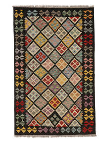  Kelim Afghan Old Style Matot 103X165 Villamatto Musta/Ruskea Pieni Matto 
