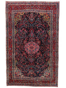  Persialainen Hamadan Shahrbaf Matot Matto 192X312 Musta/Tummanpunainen (Villa, Persia/Iran)