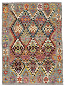 Kelim Afghan Old Style Matot Matto 125X169 Tummanpunainen/Ruskea (Villa, Afganistan)